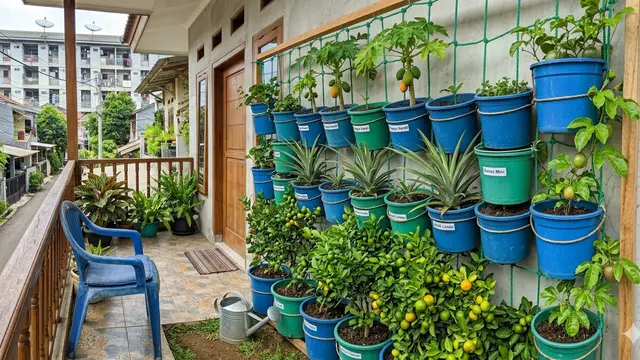 Ide Kebun Buah Vertikultur Low Budget