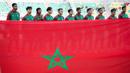 <p>Para pemain starting XI Timnas Maroko U-17 berbaris menyanyikan lagu kebangsaan Maroko sebelum dimulainya laga kedua Grup A Piala Dunia U-17 2023 menghadapi Timnas Ekuador U-17 di Stadion Gelora Bung Tomo (GBT), Surabaya, Senin (13/11/2023). (Bola.com/Bagaskara Lazuardi)</p>