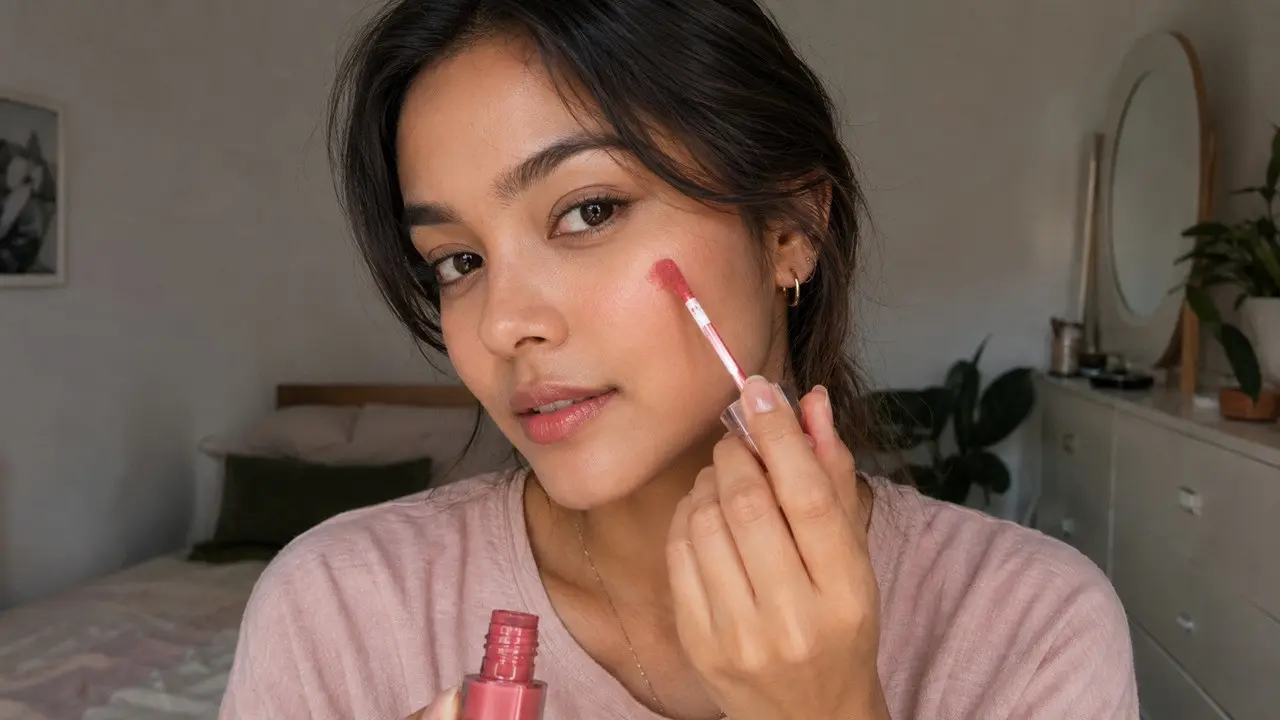 Menggunakan liquid blush