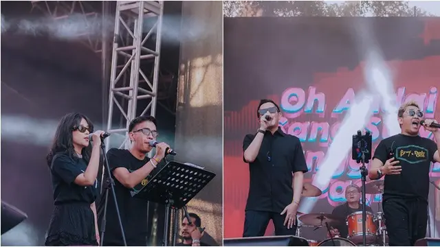 6 Potret Anak Ikke Nurjanah Ikut Ngeband Bareng Aldi Bragi, Bergaya Rock and Roll