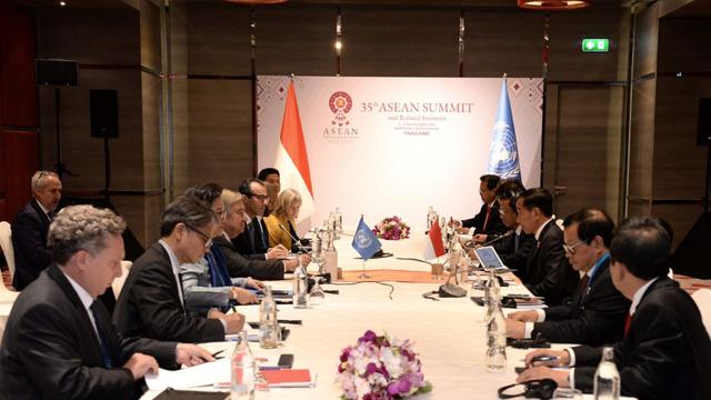 Pertemuan Presiden Jokowi dan Sekjen PBB