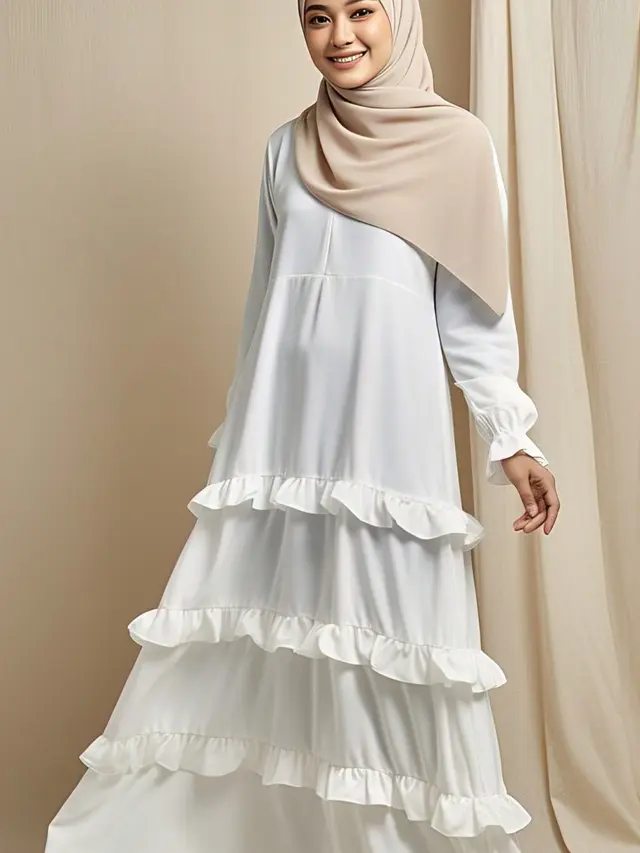 Gamis Ruffle Layer (Tumpuk Lembut)