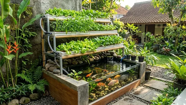 Kolam Ikan Mini di Sudut Halaman Tanpa Menggali Tanah