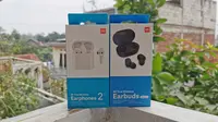 Mi True Wireless Earphones 2s dan Mi True Wireless Earbuds Basic 2. Liputan6.com/Mochamad Wahyu Hidayat