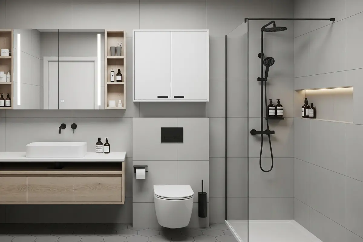 7 Desain Kamar Mandi Kecil tapi Terlihat Luas dengan Trik Interior 2025, Cocok untuk Hunian Minimalis