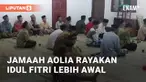 Momen unik terjadi di Panggang, Gunung Kidul. Jemaah Aolia memulai takbiran pada Kamis (4/4/2024) malam