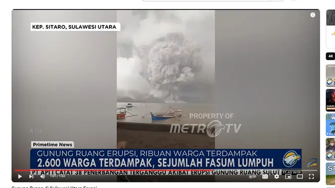 <p>Penelusuran klaim video Gunung Anak Krakatau sedang erupsi.</p>