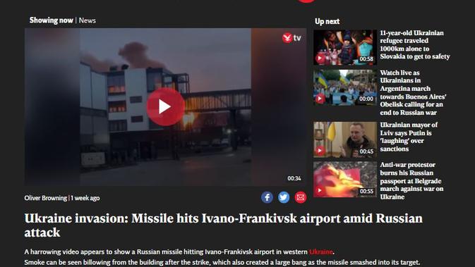 Cek Fakta Liputan6.com menelusuri klaim video serangan senjata jarak jauh Rusia ke Ukraina