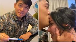 Setelah ia menyadari test pack-nya bergaris dua, Estelle pun langsung memberikan test pack itu kepada sang suami, Pang Xue Kai. Sontak, pria asal Singapura itu pun bahagia bukan kepalang. Ia langsung memeluk dan mencium kening istrinya. Momen itu pun membawa kebahagiaan bagi pasangan tersebut. (Liputan6.com/IG/@estelleelinden)