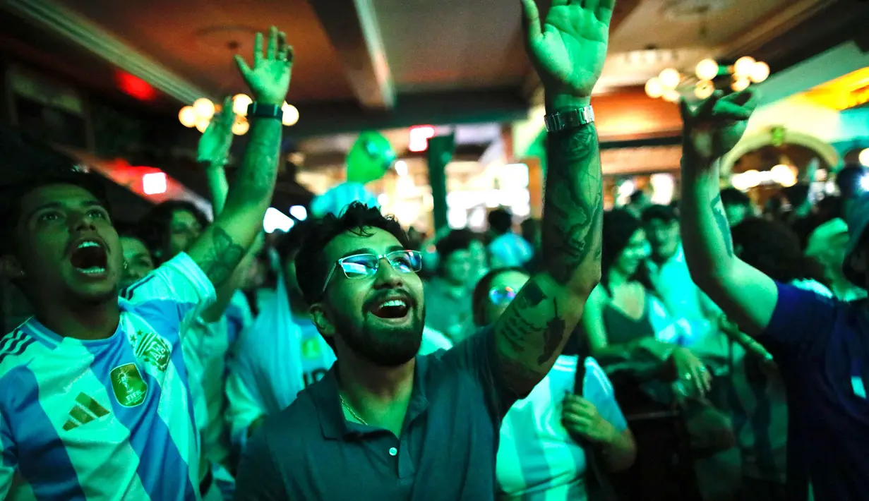 Di Copa America 2024, Argentina tampil sempurna dan meraih hasil positif dalam lima pertandingan. (Kena Betancur/AFP)