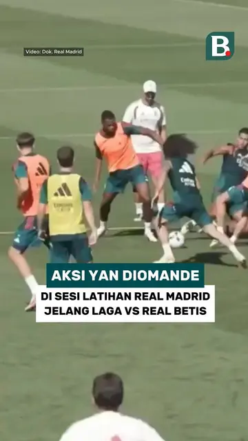 Aksi impresif Yan Diomande di sesi latihan Real Madrid jelang laga lawan Real Betis