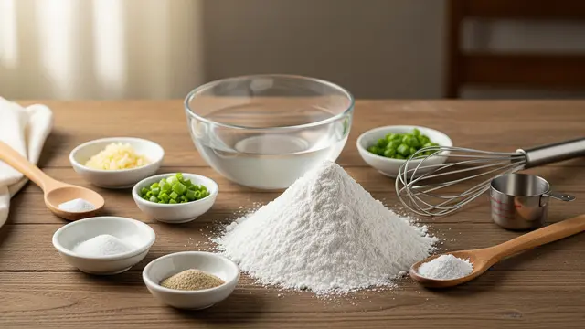 Bahan-bahan untuk Membuat Cireng Tepung Kanji Takaran Sendok/Gemini AI