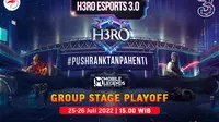 Link Live Streaming H3RO Esports 3.0 Group Stage Playoff di Vidio, Senin 25 Juli 2022. (Sumber : dok. vidio.com)