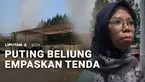 Cuaca belum baik-baik saja. Di tengah kemarau, angin puting beliung menerjang, mengempaskan tenda-tenda yang tengah digunakan siswa sekolah.