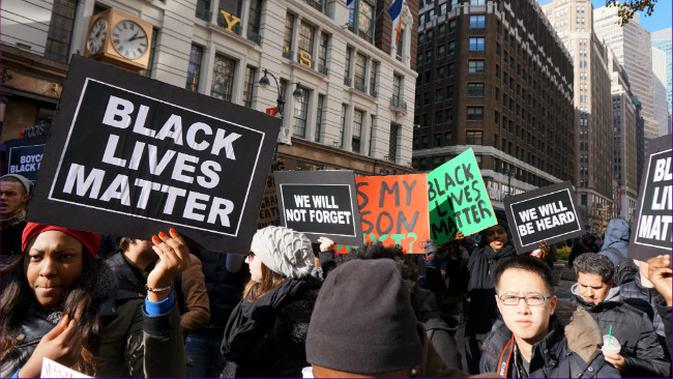 Ilustrasi unjuk rasa Black Lives Matter. (Sumber Wikimedia Commons)