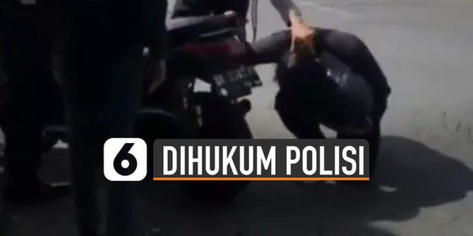 VIDEO: Pasrah, Pemotor Dihukum Polisi Akibat Pakai Knalpot Bising Akhirnya Menyakitkan