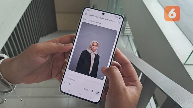 Prompt Gemini AI untuk membuat foto formal di Samsung Galaxy S25 FE. Liputan6.com/Nariza Riskantia Haya