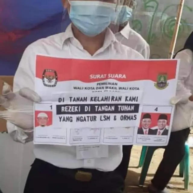 Unggahan Surat Suara Yang Ramai Di Medsos. (Kamis, 10/12/2020). (Medsos)