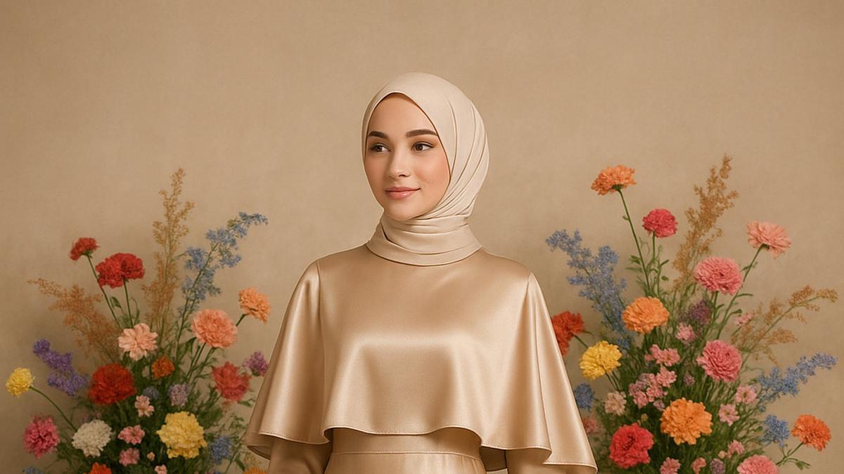 7 Model Gamis Satin Outer Brokat Elegan untuk Acara Spesial