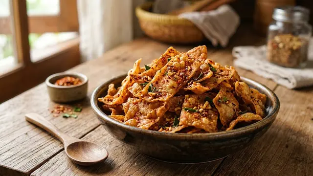 Camilan dari Kulit Lumpia yang Tersisa