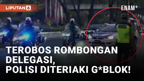 VIDEO: Hampir Serempet Iring-iringan Delegasi KTT ASEAN, Polisi Diteriaki "G*blok"