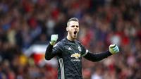 1. David De Gea - Kiper Manchester United ini adalah penjaga gawang utama pilihan Luis Milla di Timnas Spanyol U-21. Bersama Manchester United kini ia menjadi salah satu kiper papan atas dunia. (AP/Dave Thompson)