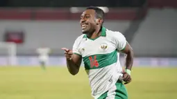 Pada menit ke-5, Timnas Indonesia sudah bisa unggul. Cungkilan Terens Puhiri berhasil memperdaya Kiper Timor Leste. (Dok. Kemenpora)