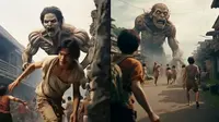 6 Kreasi AI Anime Attack On Titan Dibuat Live Action Versi Indonesia, Tampak Mencekam (IG/uniqpost)