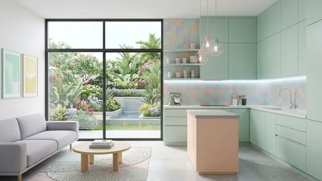 Desain Dapur Minimalis Tanpa Sekat (AI Generated)