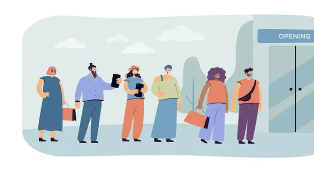 Ilustrasi Orang Antre (sumber: freepik)