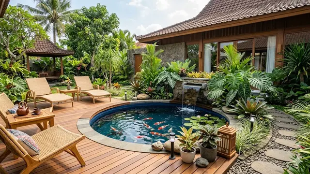 Inspirasi Kolam Ikan dari Bak Bekas yang Tampil seperti Taman Mahal