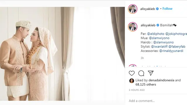 foto praweding Ali Syakieb dan Margin Wieheerm