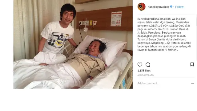 Yon Koeswoyo (Foto: Instagram/@rianekkypradipta)