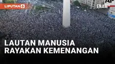 Timnas Argentina sukses raih juara Piala Dunia 2022 Qatar usai tumbangkan Prancis lewat adu penalti. Kemenangan disambut lautan manusia di Buenos Aires