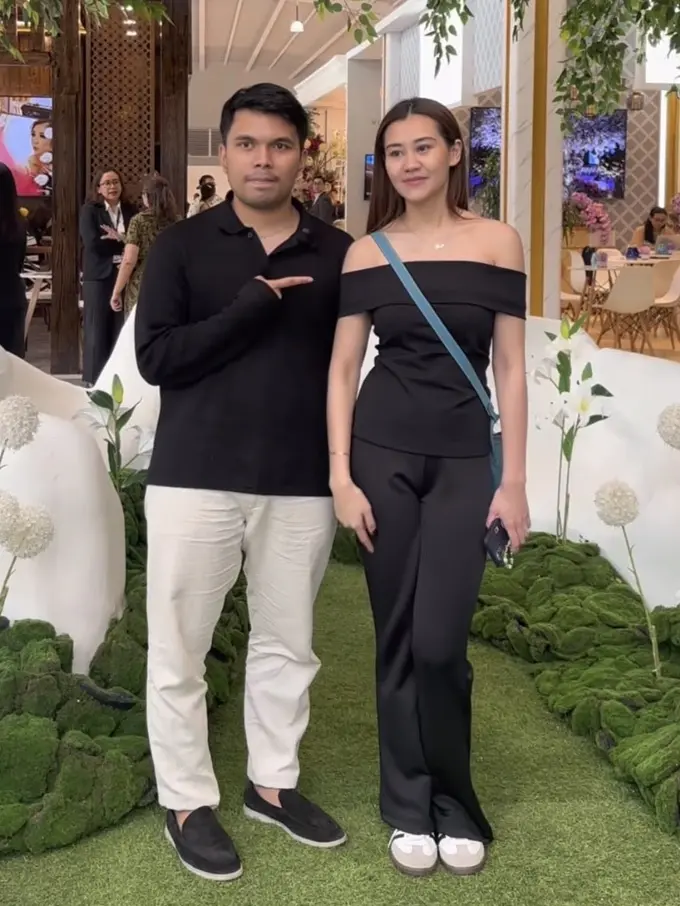 Gaya Aaliyah Massaid dan Thariq Halilintar di Wedding Expo
