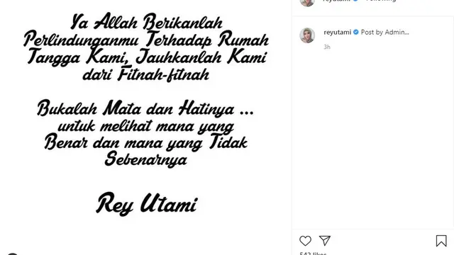 Rey Utami (Foto: Instagram/@reyutami)