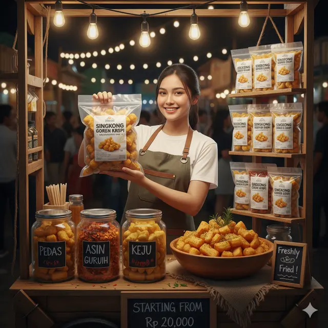 Ilustrasi Ide Usaha Olahan Singkong Kekinian (Foto: Gemini AI)