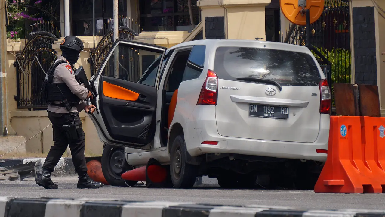 Pengamanan Mapolda Riau Usai Serangan Terduga Teroris
