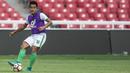 Pemain PSMS Medan, Muhammad Roby, mengontrol bola saat latihan di SUGBK, Jakarta, Jumat (16/2/2018). Latihan ini merupakan persiapan jelang perebutan tempat ketiga Piala Presiden 2018. (Bola.com/Vitalis Yogi Trisna)