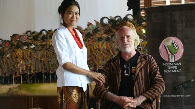 Migi Rihasalay bersama suaminya Andre James di acara Festival Tempe
