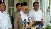 Cawapres Ma'ruf Amin di kediamannya, Jalan Situbondo, Jakarta, Senin (7/1/2019).
