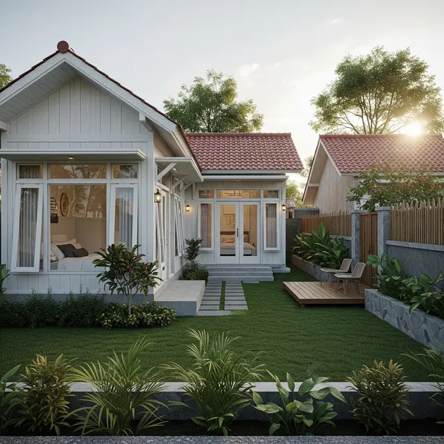 9 Rumah Kecil Scandinavian di Desa dengan Kebun Belakang Mini, Harmoni Minimalis