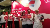 Operator Tri merilis sejumlah paket layanan baru untuk Ramadan di Jakarta, Selasa (22/5/2018). Liputan6.com/Andina Librianty