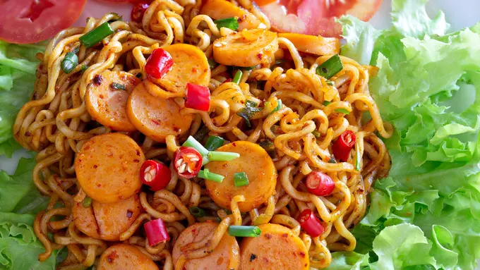 Resep Mie Goreng Sosis Pedas