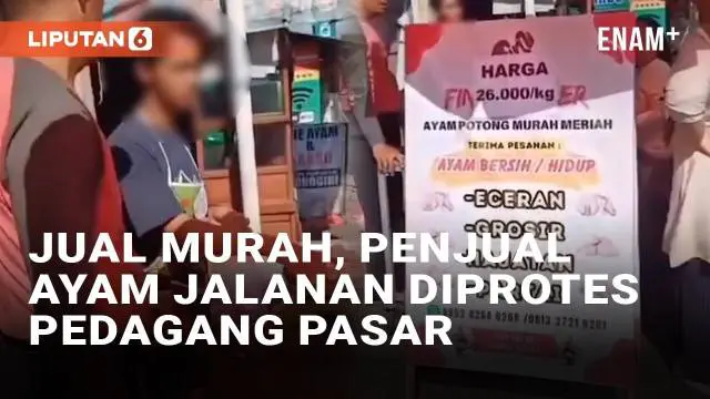 VIDEO: Jual Lebih Murah, Pedagang Ayam Jalanan Didemo Emak-Emak Pedagang Pasar di Sleman