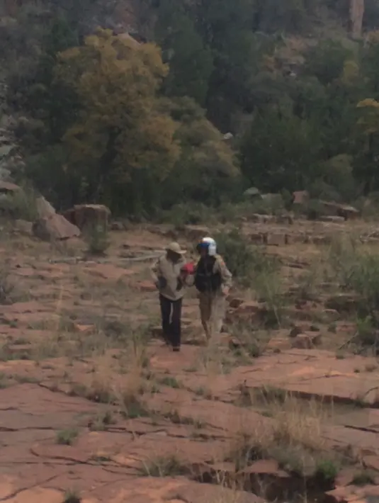 Ann Charon Rogers yang tersesat di hutan Arizona selama 9 hari akhirnya berhasil diselamatkan, Selasa (12/4). Nenek 72 tahun itu tersesat setelah kehabisan bahan bakar dalam perjalanan mengunjungi cucunya di Phoenix. (REUTERS/Arizona Department of Safety)