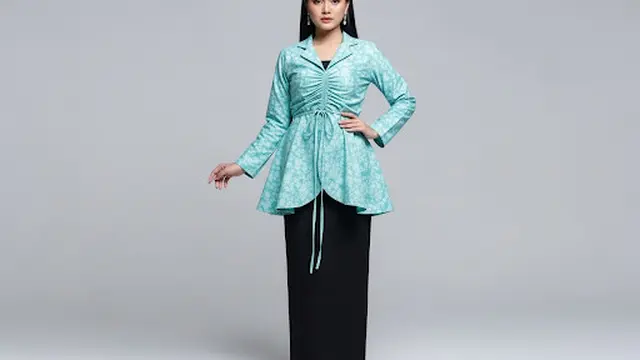 Blazer Batik Model Kerut