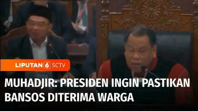 Setelah masing-masing Menteri memberikan keterangan terkait bansos, Hakim MK, Arief Hidayat mempertanyakan langkah Jokowi yang bagi-bagi bansos di berbagai daerah saat musim kampanye Pilpres. Pertanyaan ini dijawab oleh Menko PMK, Muhadjir Effendy.