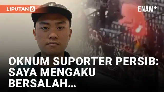 Oknum Bobotoh Pengguna Flare di Laga Persib VS Persija Minta Maaf