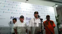 Menhub Budi Karya Sumadi menyambangi Pelabuhan Merak, Banten, Sabtu (11/5/2019). (Liputan6.com/ Yandhi Deslatama)